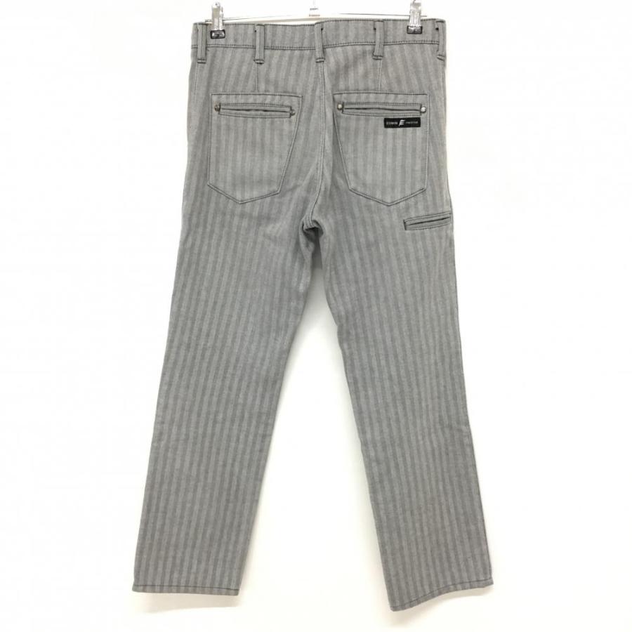 【新品未使用】サイズＬ　エドウィンゴルフ　メンズ冬用パンツ　ヘンリボーン柄 EDWIN（エドウィン） パンツ 黒×白 ヘリンボーン柄 裏起毛 メンズ S