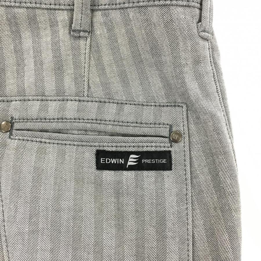 EDWIN（エドウィン） パンツ 黒×白 ヘリンボーン柄 裏起毛 メンズ S