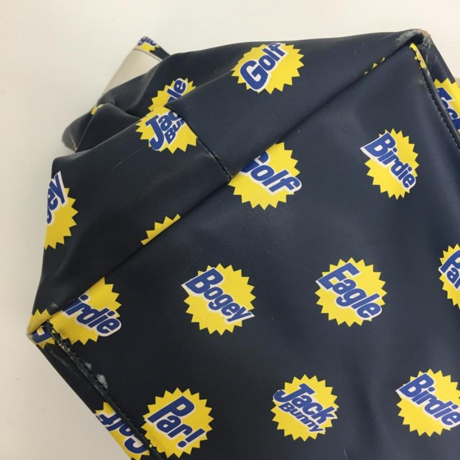 ジャックバニー ビッグトートバッグ ネイビー×イエロー 総柄 ロッカー