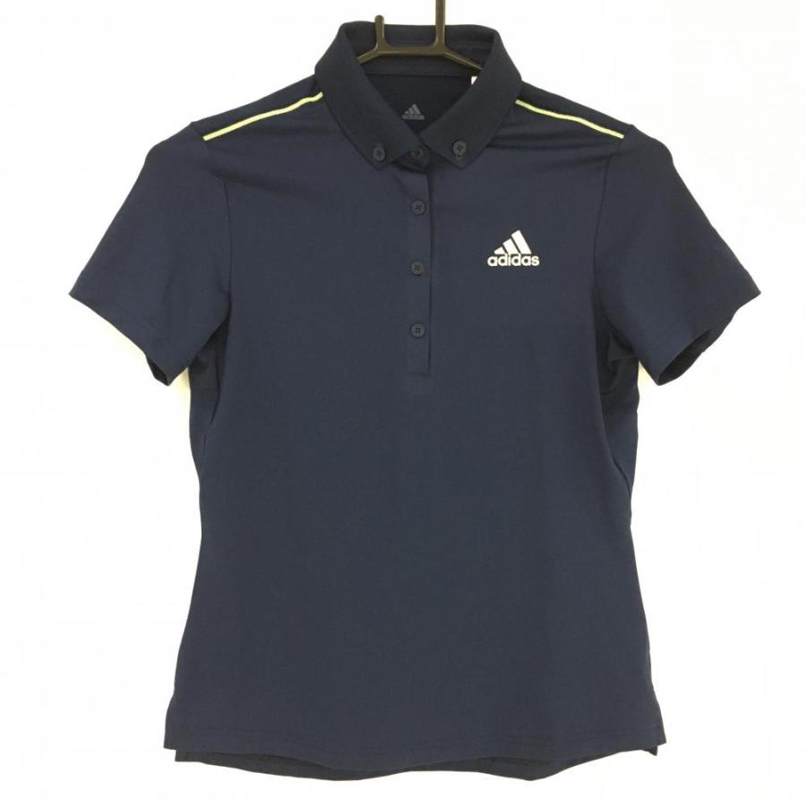 adidas アディダス 半袖ポロシャツ ネイビー 背中3ライン UV adidas アディダス 半袖ポロシャツ ネイビー 背中3ライン UV