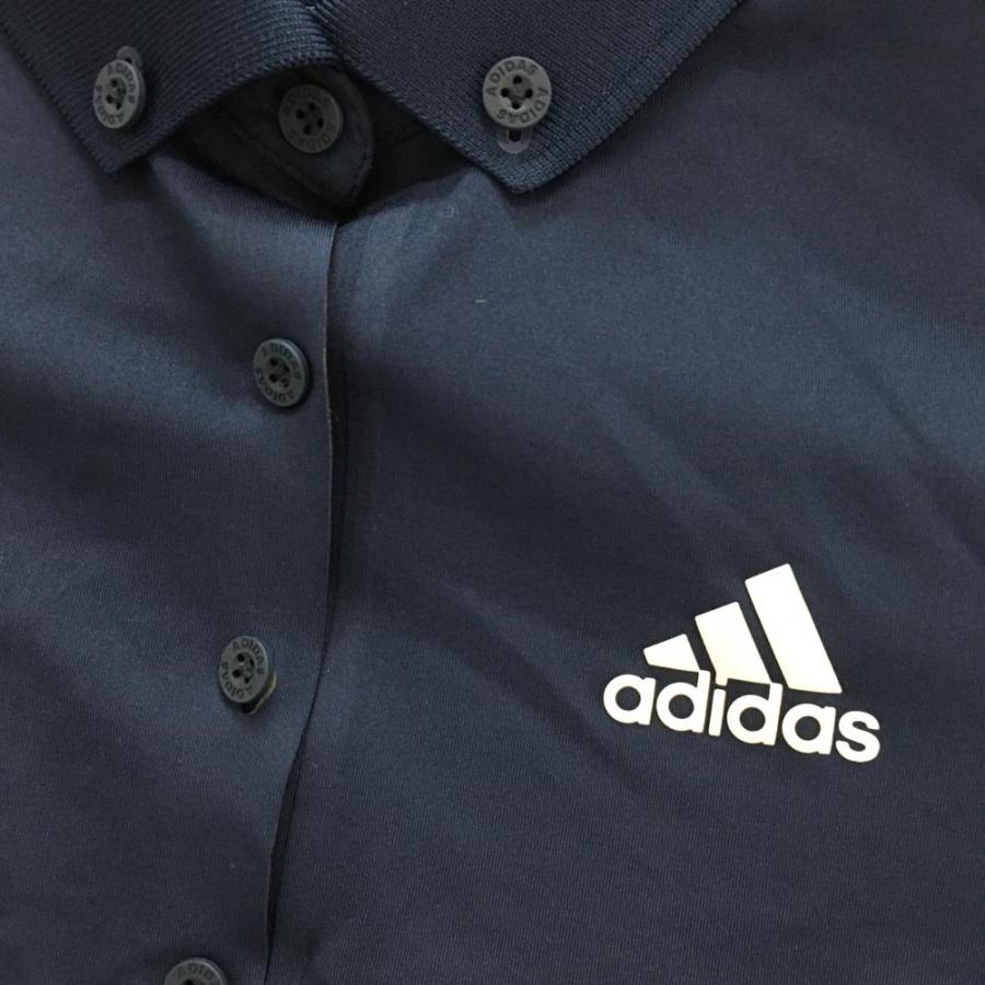 adidas アディダス 半袖ポロシャツ ネイビー 背中3ライン UV adidas アディダス 半袖ポロシャツ ネイビー 背中3ライン UV