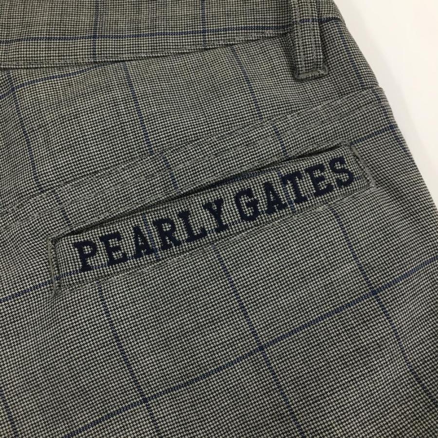 PEARLY GATES（パーリーゲイツ） パンツ グレー×ネイビー 格子チェック
