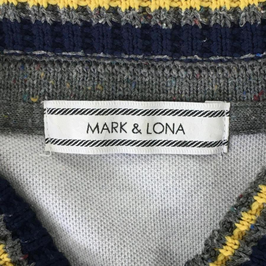 MARK&LONA（マークアンドロナ） 半袖ポロシャツ ネイビー×レッド 襟