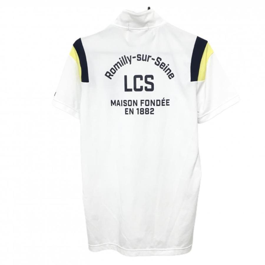 le coq sportif ルコック 半袖ハイネックシャツ 白×ネイビー le coq sportif ルコック 半袖ハイネックシャツ 白×ネイビー