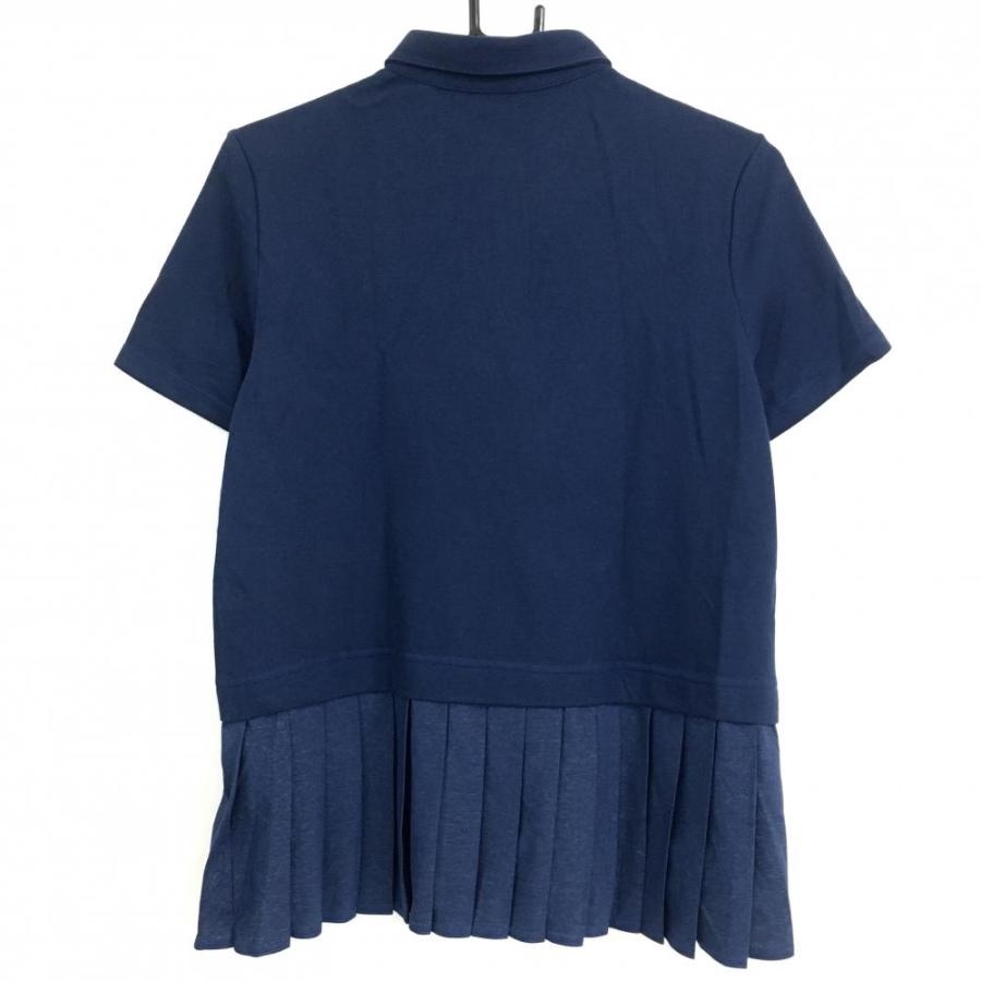 アディダス 半袖ポロシャツ ネイビー 後ろ裾プリーツ レディース OT(XL