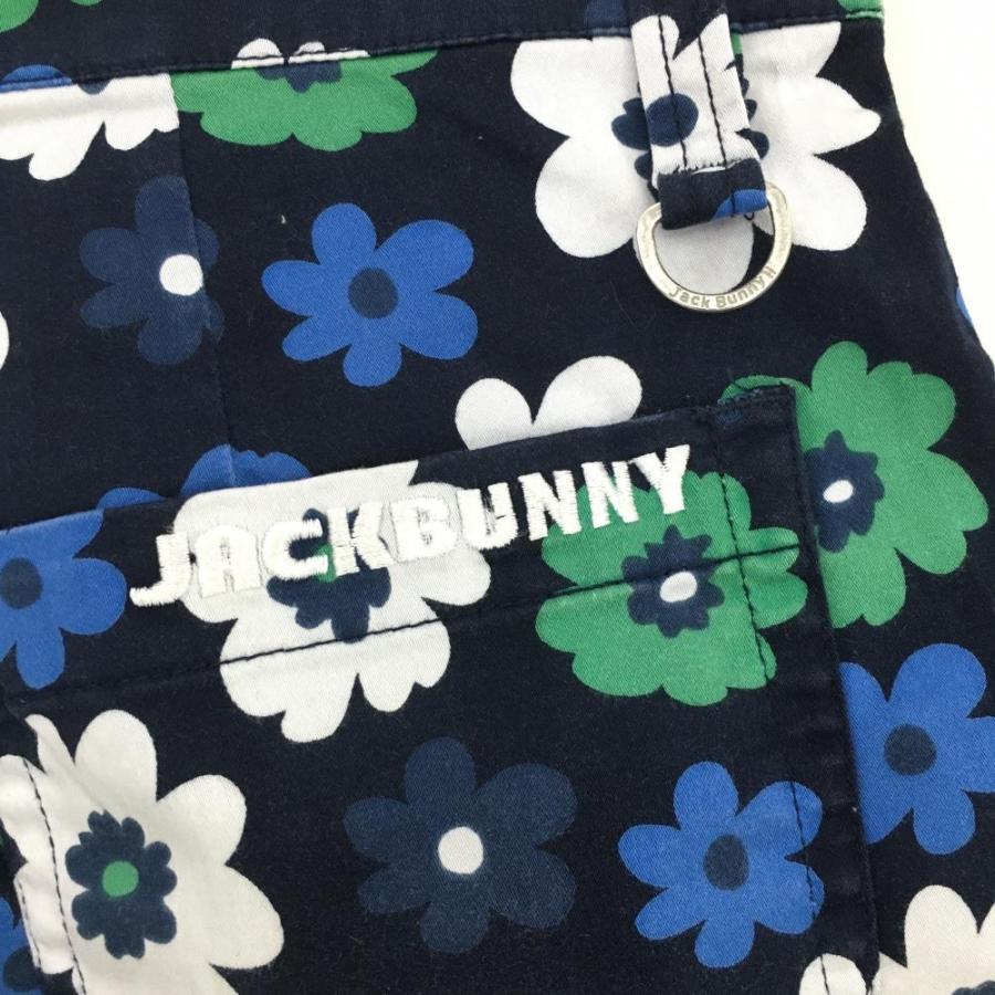 ジャックバニー ショートパンツ ネイビー×ブルー 花柄 バックロゴ