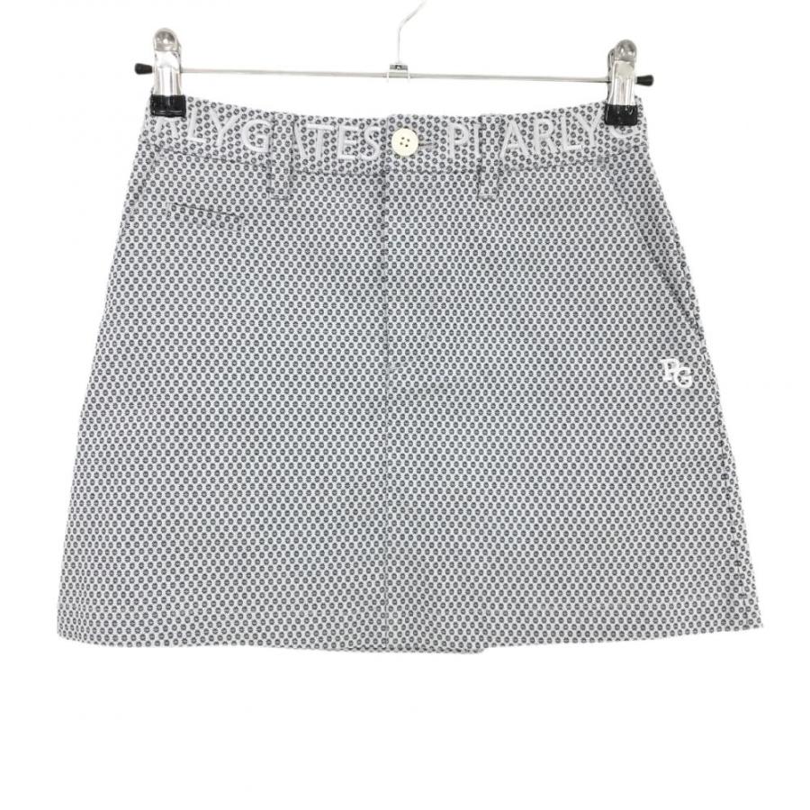 PEARLY GATES パーリーゲイツ 総柄 スカート 白 黒 XS 00