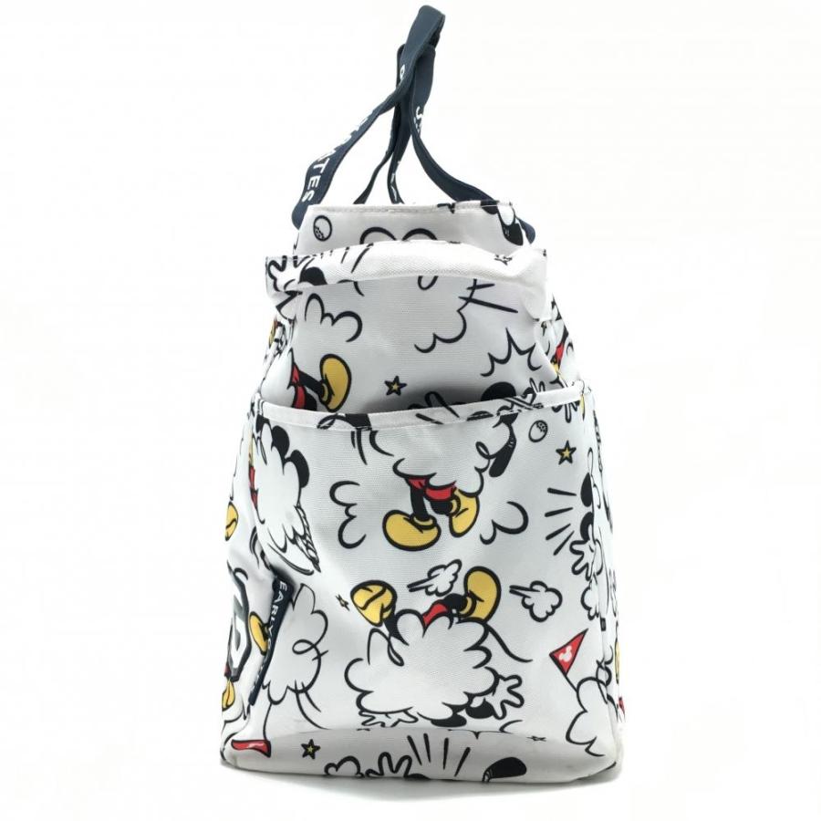 パーリーゲイツ×Disney ビッグトートバッグ 白×黒 ミッキー総柄 パーリーゲイツ×Disney ビッグトートバッグ 白×黒 ミッキー総柄