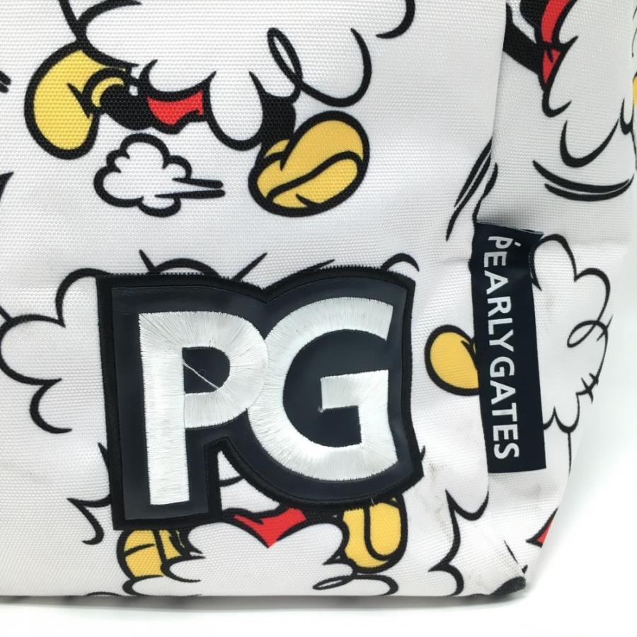 パーリーゲイツ×Disney ビッグトートバッグ 白×黒 ミッキー総柄 パーリーゲイツ×Disney ビッグトートバッグ 白×黒 ミッキー総柄