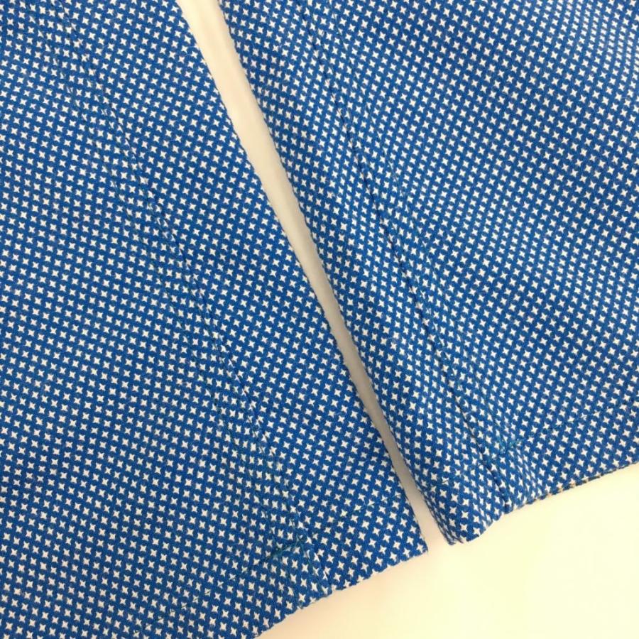 美品　MASTER BUNNY EDITION 総柄　ゴルフパンツ MASTER BUNNY EDITION マスターバニー パンツ ブルー×白 総柄