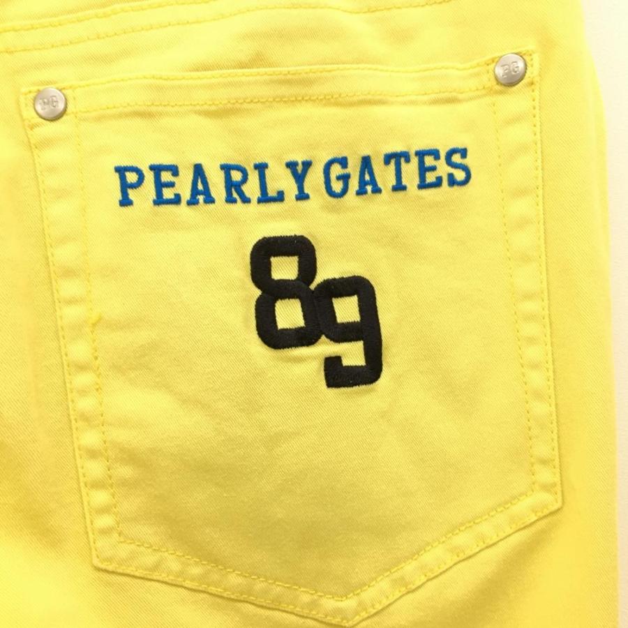 PEARLY GATES（パーリーゲイツ） パンツ イエロー ロゴネイビー