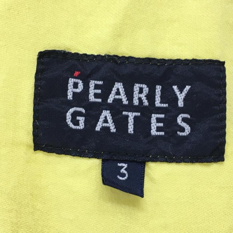 PEARLY GATES（パーリーゲイツ） パンツ イエロー ロゴネイビー