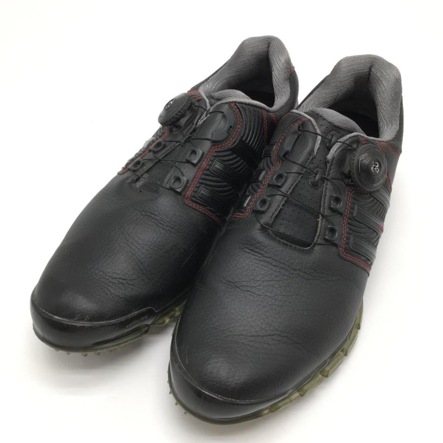 アディダス ゴルフシューズ 黒×レッド ART674963 BOA ADIFIT メンズ 27