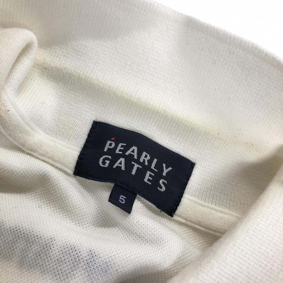 PEARLY GATES（パーリーゲイツ） 半袖ポロシャツ 白×ネイビー ニコ