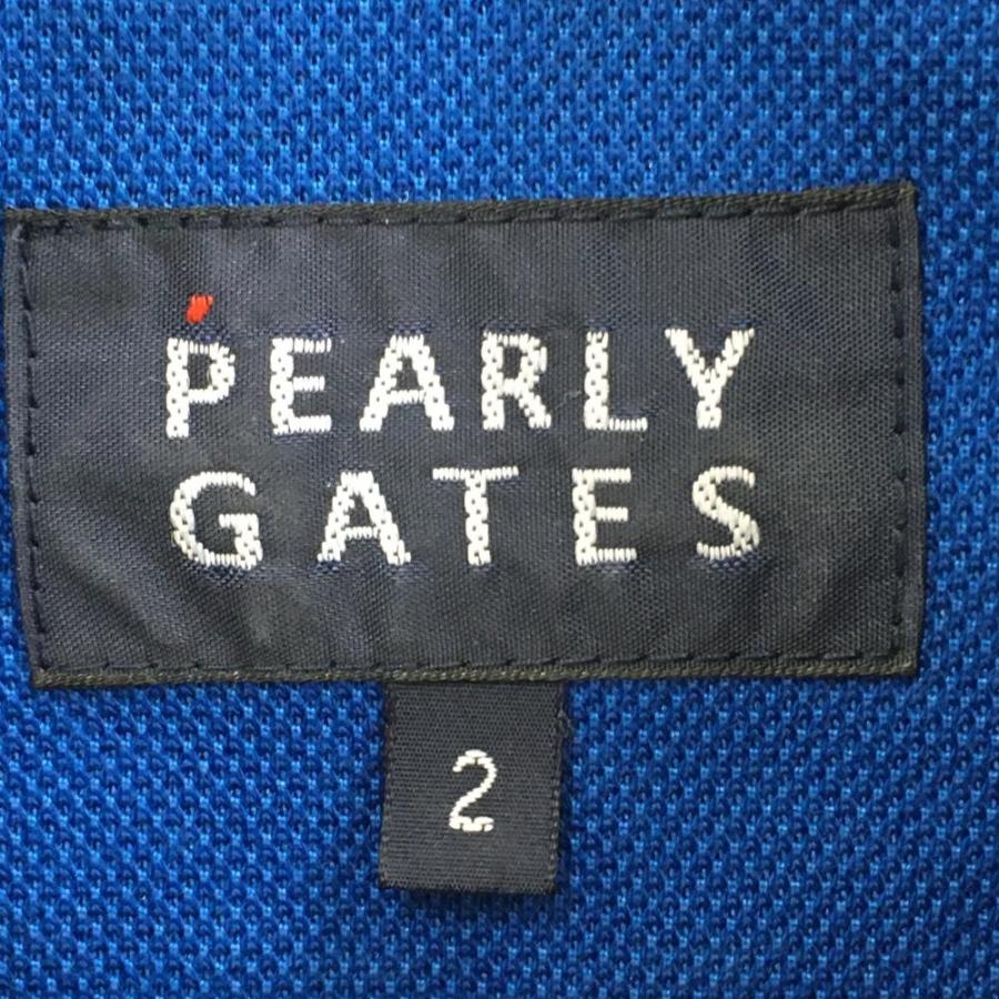 PEARLY GATES（パーリーゲイツ） 半袖ポロシャツ ブルー×白 フロント