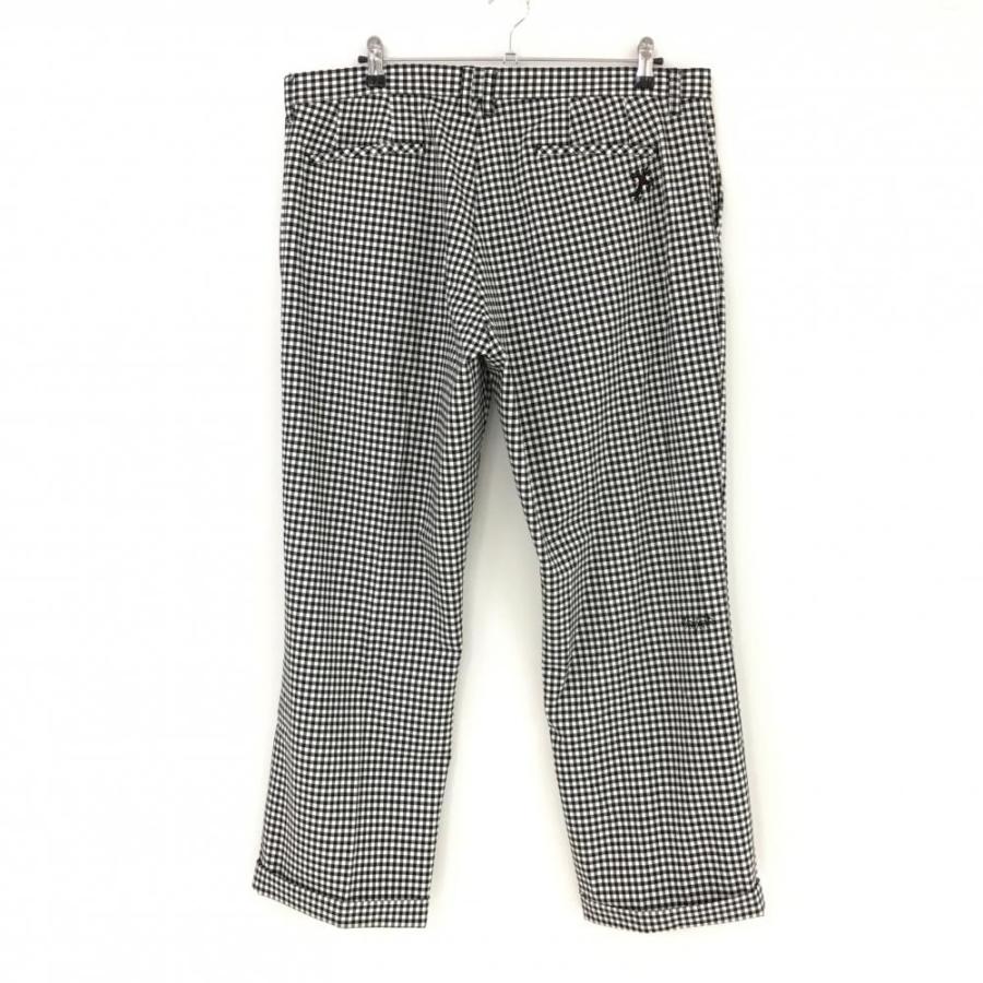 チェイスバンパイア パンツ 白×黒 チェック ストレッチ メンズ 40(L