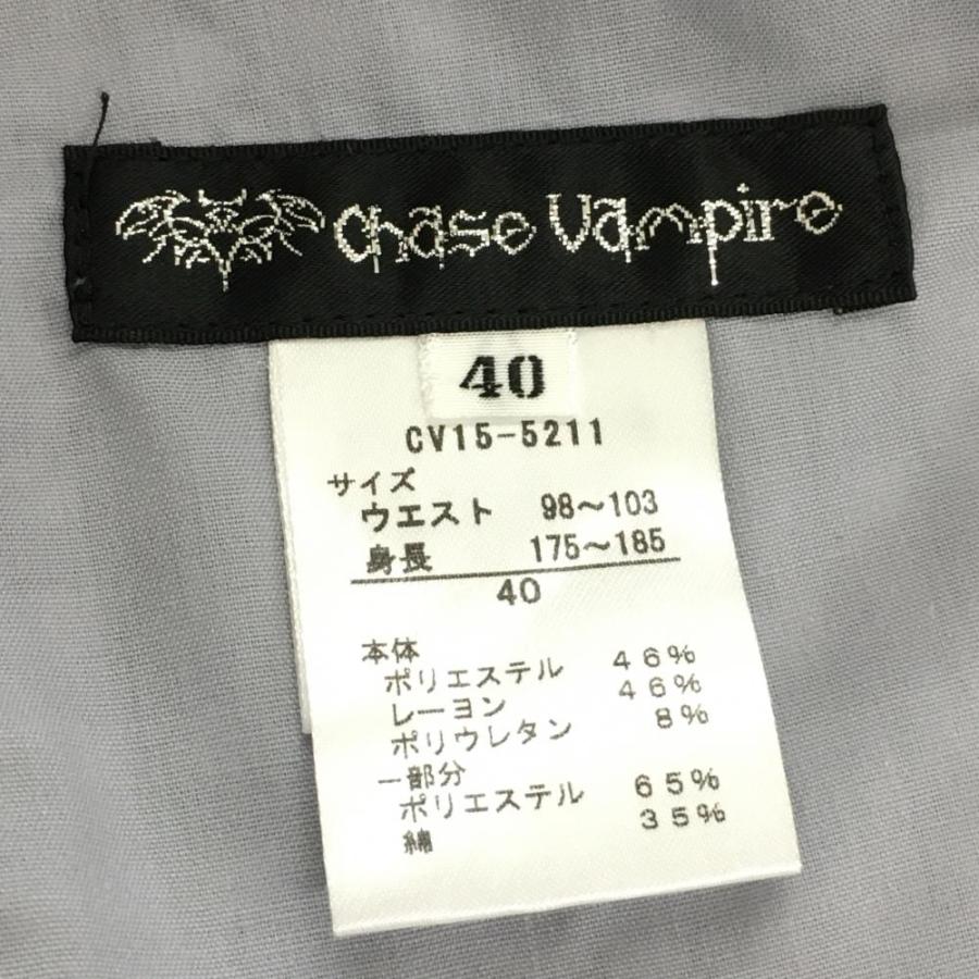 チェイスバンパイア パンツ 白×黒 チェック ストレッチ メンズ 40(L