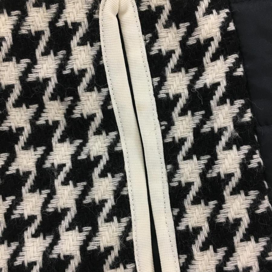 美品】アルチビオ 中綿ニットベスト 白×黒 千鳥格子 ウール混 襟 美品】アルチビオ 中綿ニットベスト 白×黒 千鳥格子 ウール混 襟