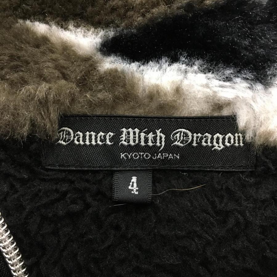 超美品】ダンスウィズドラゴン ボアジャケット 黒×グレー×白 超美品】ダンスウィズドラゴン ボアジャケット 黒×グレー×白