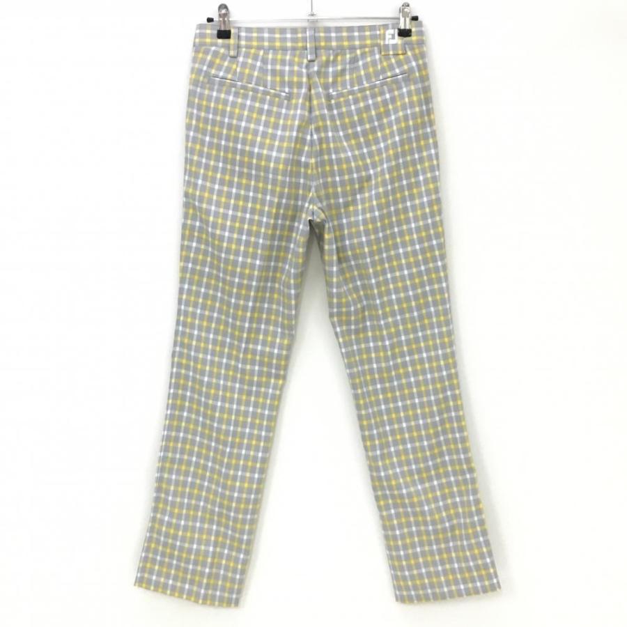 FootJoy（フットジョイ） パンツ グレー×白×イエロー チェック ロゴ