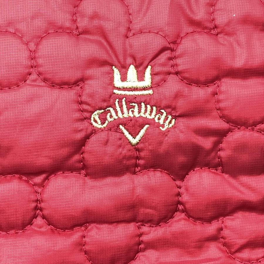 超美品】キャロウェイ レッグウォーマー レッド キルティング 裏起毛