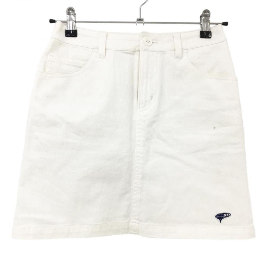 【新品タグ付き】BEAMS GOLF レディース スカート ホワイト ビームスゴルフ スカート 白 後ビッグロゴ レディース S ゴルフウェア