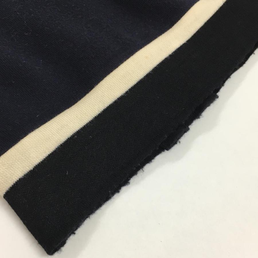 アルチビオ ニットスカート ネイビー×レッド ボックスプリーツ ウール