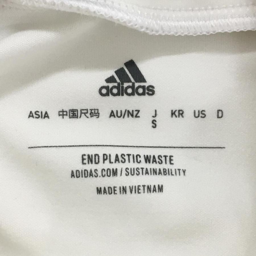 adidas（アディダス） ハイネックインナーシャツ 白 ネックロゴ 厚手