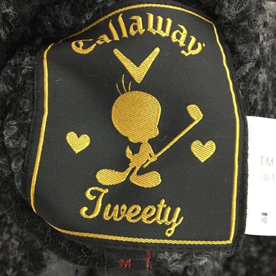 キャロウェイ×Tweety リバーシブルスカート 黒×グレー リングツイード