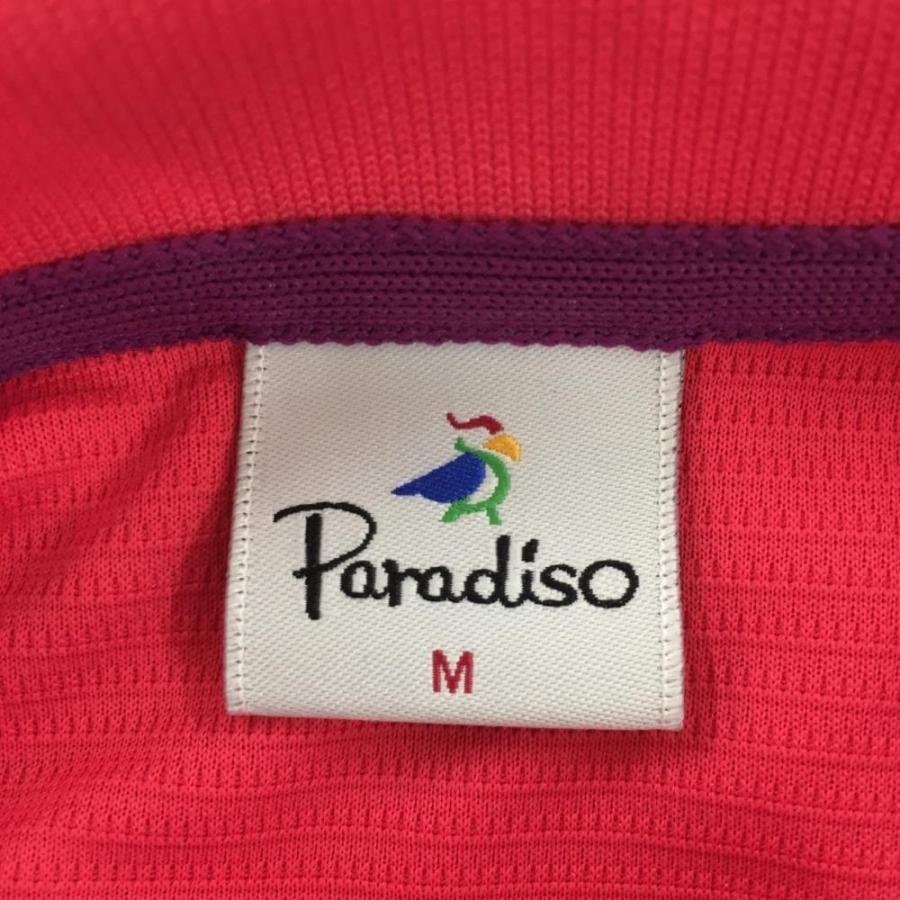 PARADISO パラディーゾ 半袖ポロシャツ ピンク×パープル 織生地 PARADISO パラディーゾ 半袖ポロシャツ ピンク×パープル 織生地