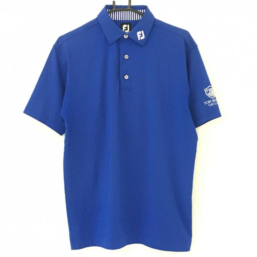 FootJoy（フットジョイ） 半袖ポロシャツ ブルー×白 TOM WATSON GOLF