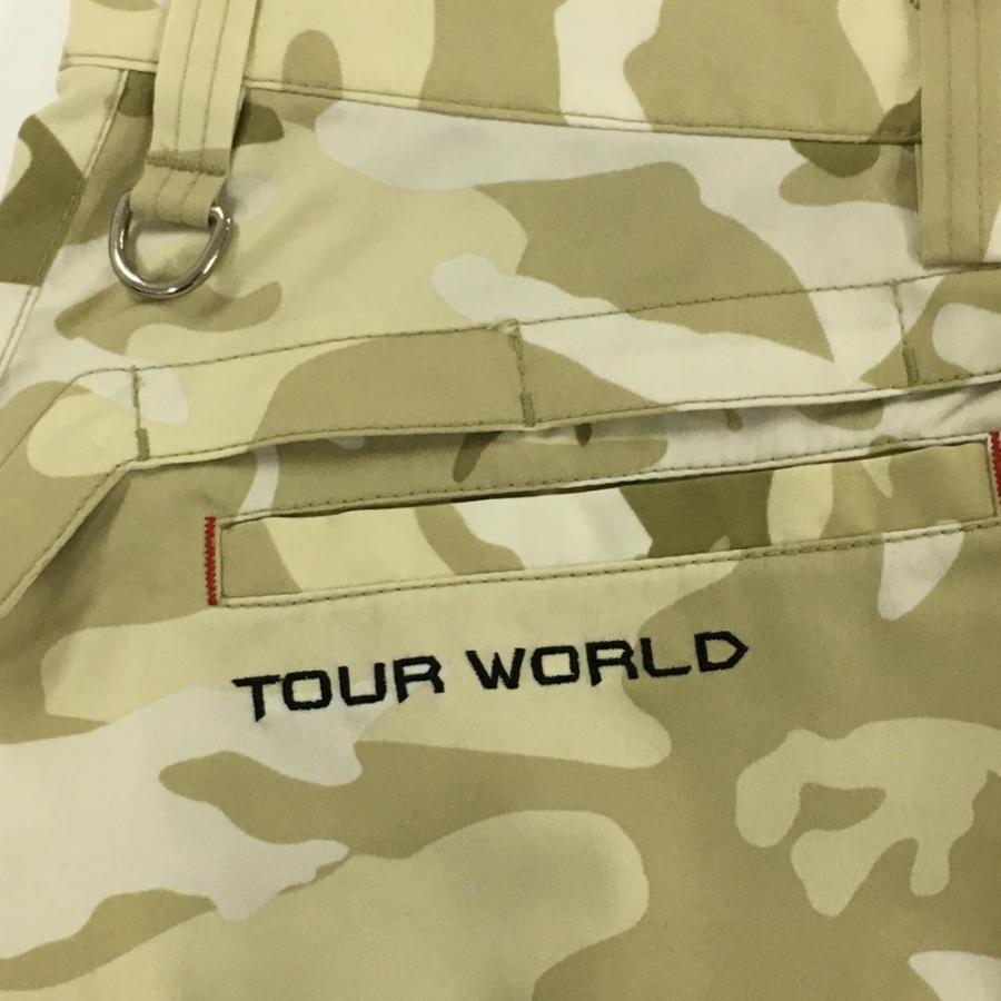 ゴルフウェア【美品】メンズ　HONMA TOUR WORLD ホワイトパンツ HONMA GOLF（本間ゴルフ） ホンマ パンツ ベージュ×白 迷彩 カモフラ
