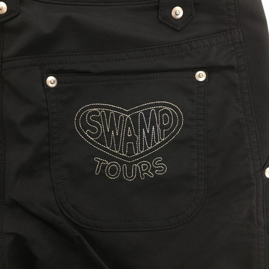 スワンプツアーズ パンツ 黒 ストレッチ レディース 2 ゴルフウェア