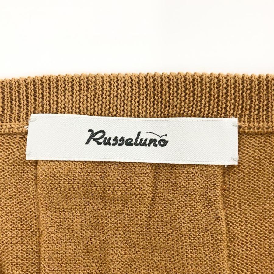 ラッセルノ RUSSELUNO ルチャ マスク ニットセーター XL 超美品】ラッセルノ セーター ブラウン×黒 ナンバリング ルチャマスク