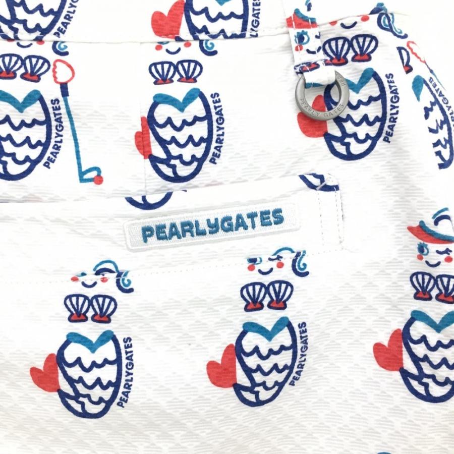 PEARLY GATES（パーリーゲイツ） スカート 白×ネイビー マーメイド柄