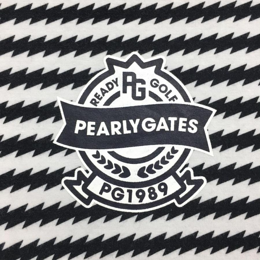 PEARLY GATES パーリーゲイツ 長袖ハイネックシャツ 白×ダーク PEARLY GATES パーリーゲイツ 長袖ハイネックシャツ 白×ダーク