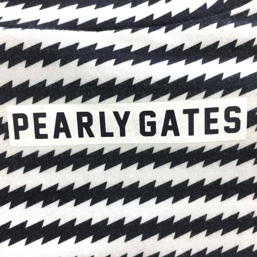 PEARLY GATES パーリーゲイツ 長袖ハイネックシャツ 白×ダーク PEARLY GATES パーリーゲイツ 長袖ハイネックシャツ 白×ダーク