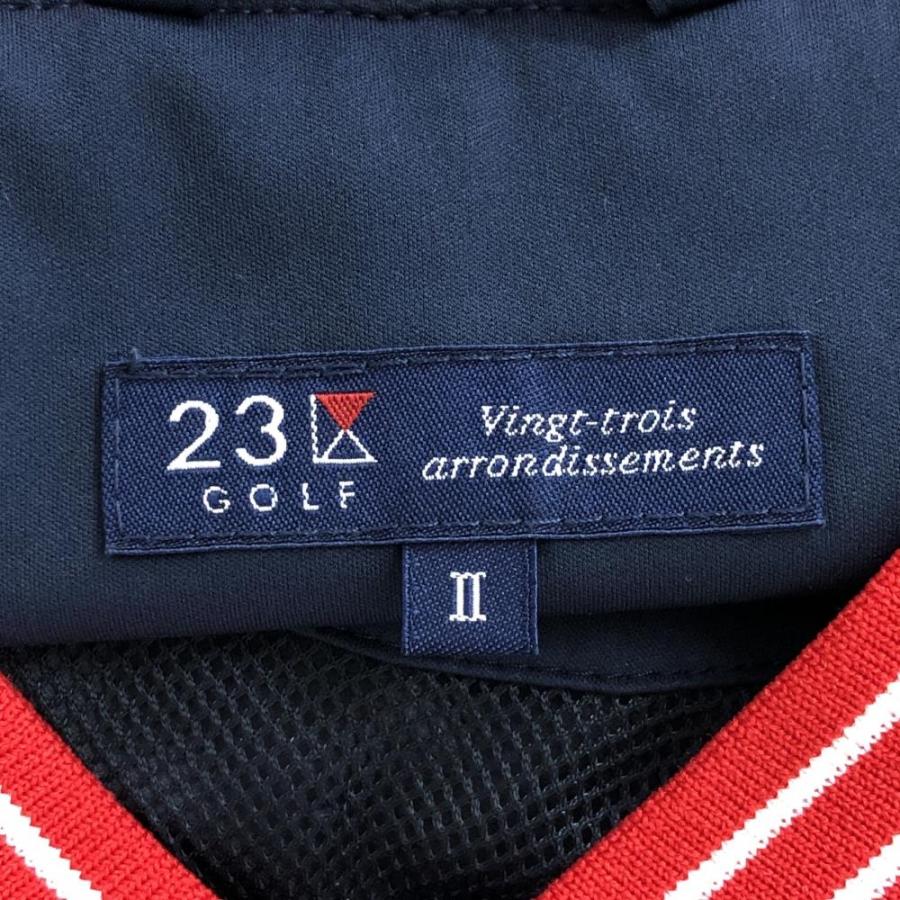 23区GOLF 23区ゴルフ スニード ネイビー×レッド フロントプリント