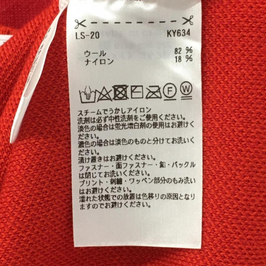 新品】テーラーメイド セーター レッド×オレンジ Vネック ウール混