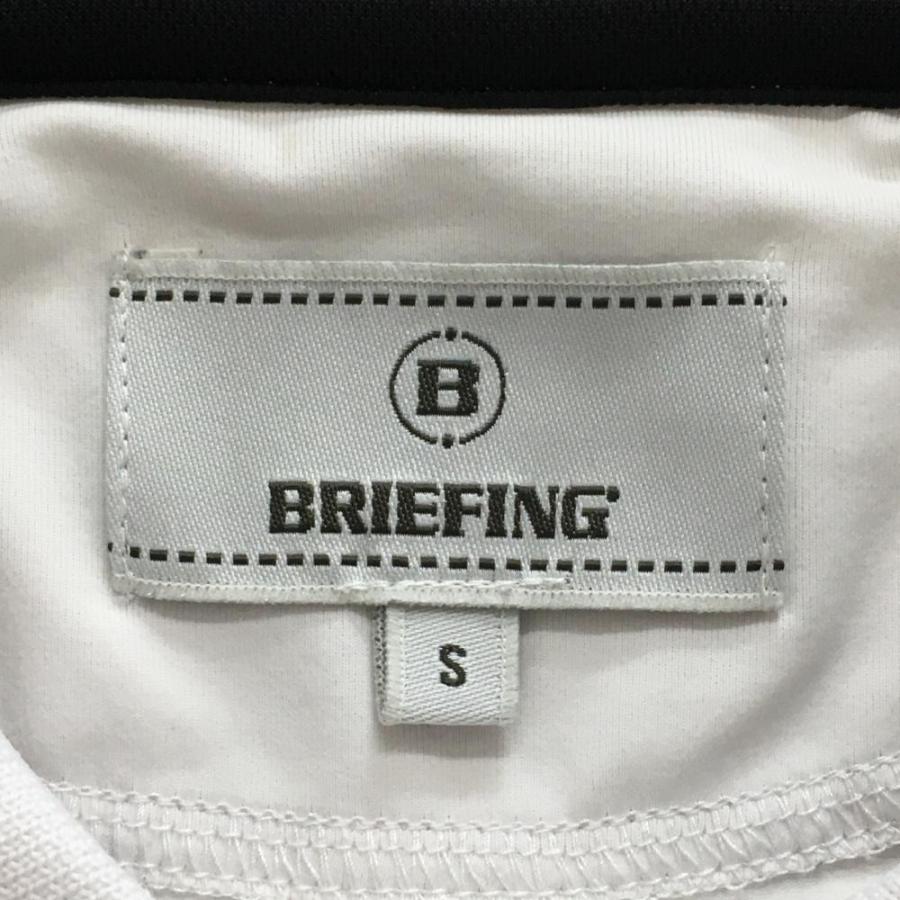 BRIEFING GOLF ブリーフィング 半袖ポロシャツ 白×黒 肩ロゴ BRIEFING GOLF ブリーフィング 半袖ポロシャツ 白×黒 肩ロゴ