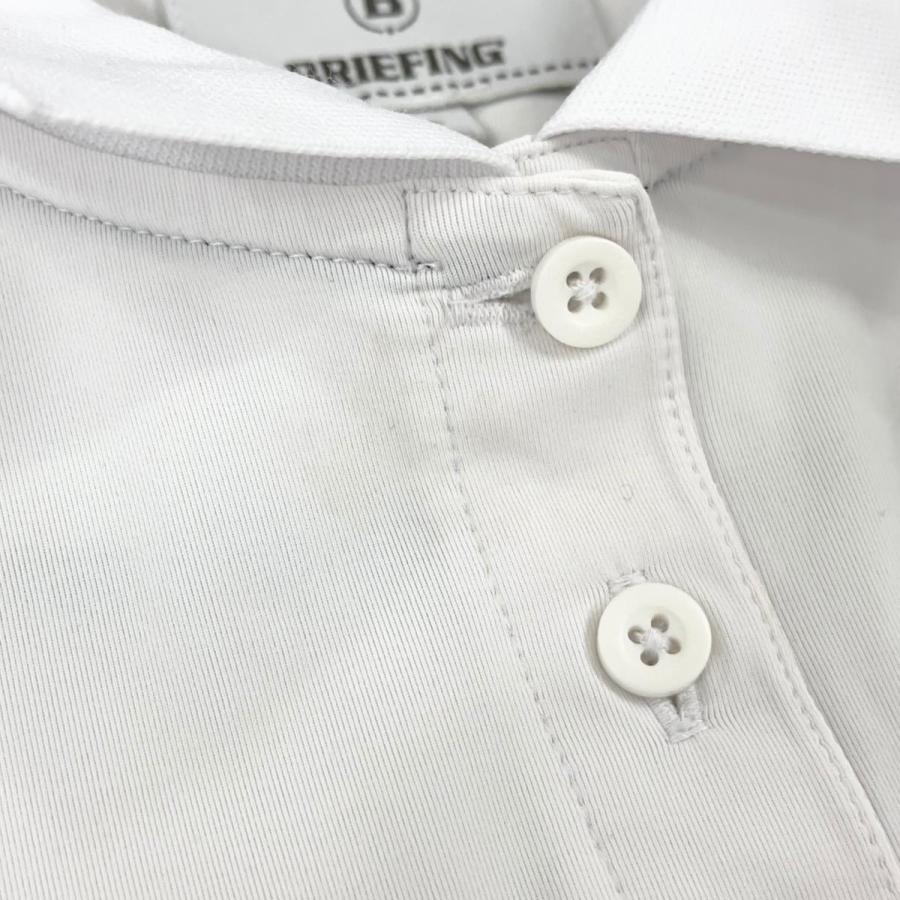 BRIEFING GOLF ブリーフィング 半袖ポロシャツ 白×黒 肩ロゴ BRIEFING GOLF ブリーフィング 半袖ポロシャツ 白×黒 肩ロゴ