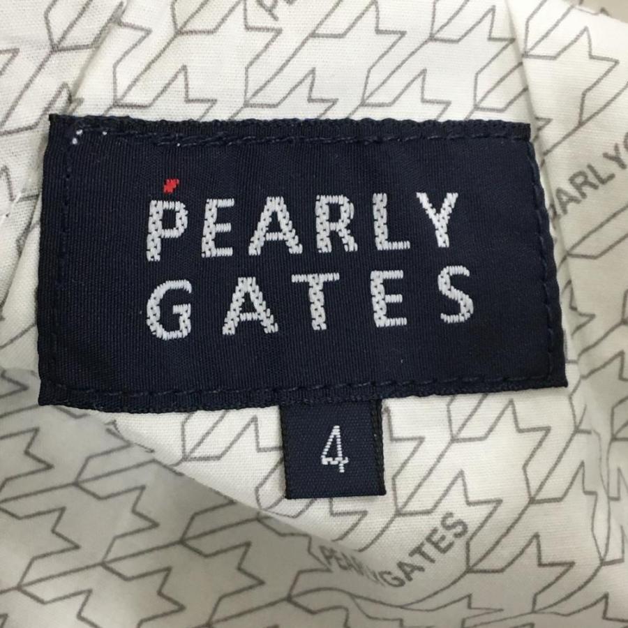 パーリーゲイツ　パンツ　M〜L相当　紺　濃紺　ネイビー　白　4 コットン素材 PEARLY GATES（パーリーゲイツ） パンツ ダークネイビー×白 千鳥格子