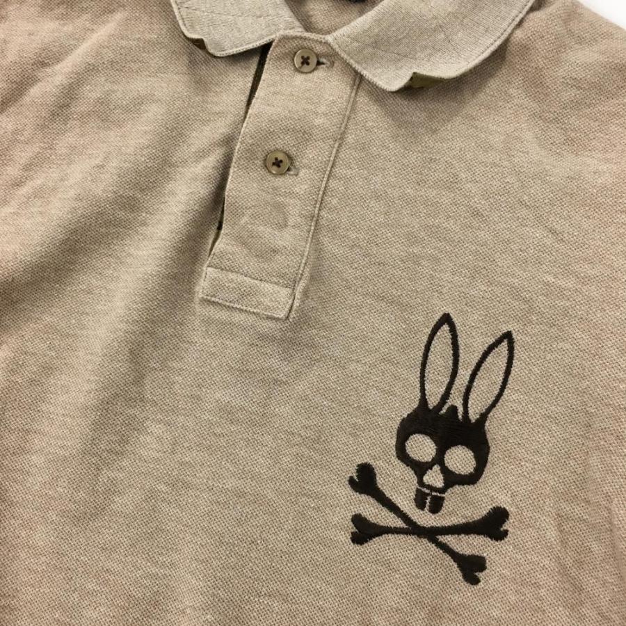 Psycho Bunny（サイコバニー） 半袖ポロシャツ ライトブラウン 袖口