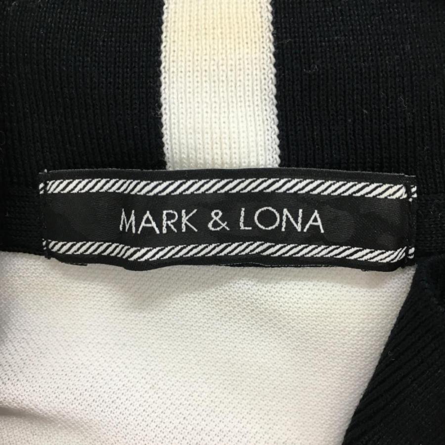 MARK&LONA マークアンドロナ 半袖ポロシャツ 白×黒 スカル 袖口 MARK&LONA マークアンドロナ 半袖ポロシャツ 白×黒 スカル 袖口