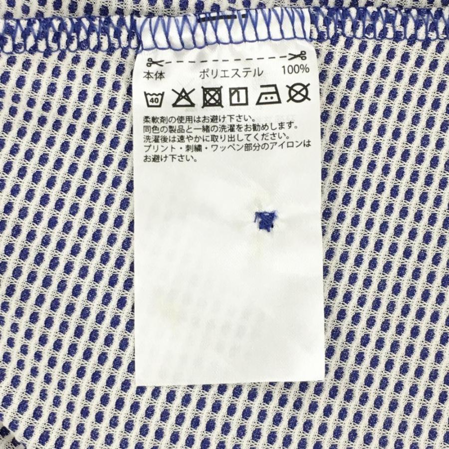 adidas アディダス 半袖ポロシャツ パープルブルー 織生地 ロゴ adidas アディダス 半袖ポロシャツ パープルブルー 織生地 ロゴ