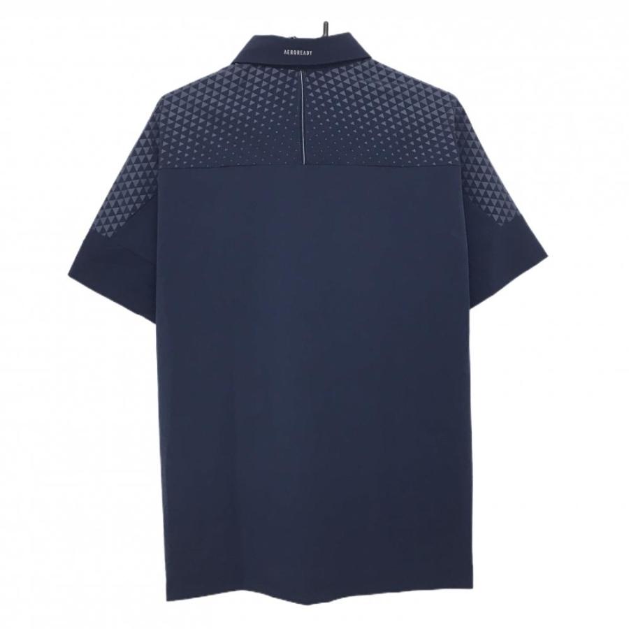 adidas（アディダス） 半袖ポロシャツ ネイビー 肩総柄 UPF50 