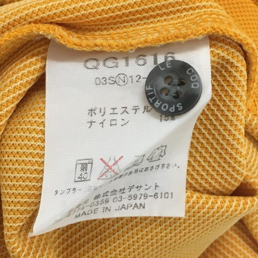 le coq sportif ルコック 半袖ポロシャツ オレンジ×グレー 襟 le coq sportif ルコック 半袖ポロシャツ オレンジ×グレー 襟