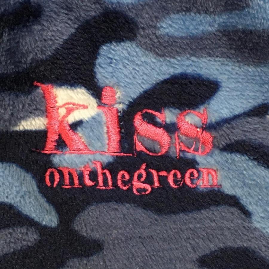 キスオンザグリーン フリースブルゾン ネイビー×ブルー 迷彩 カモフラ