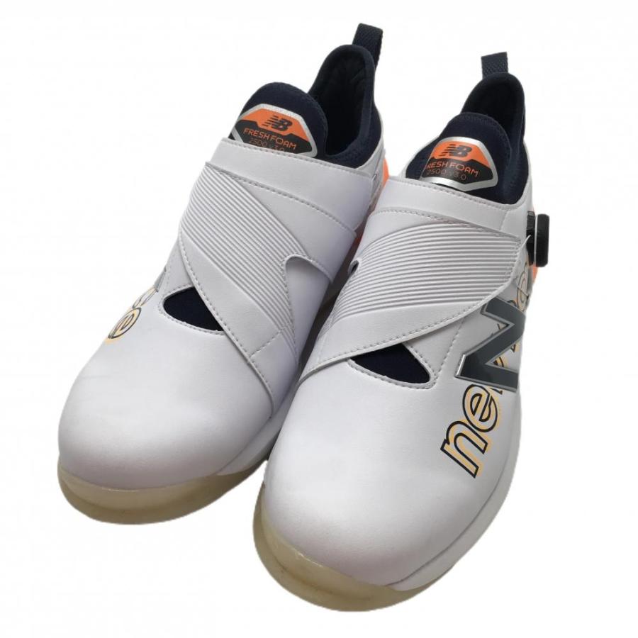 New Balance ニューバランスゴルフ ゴルフシューズ 白×オレンジ 
