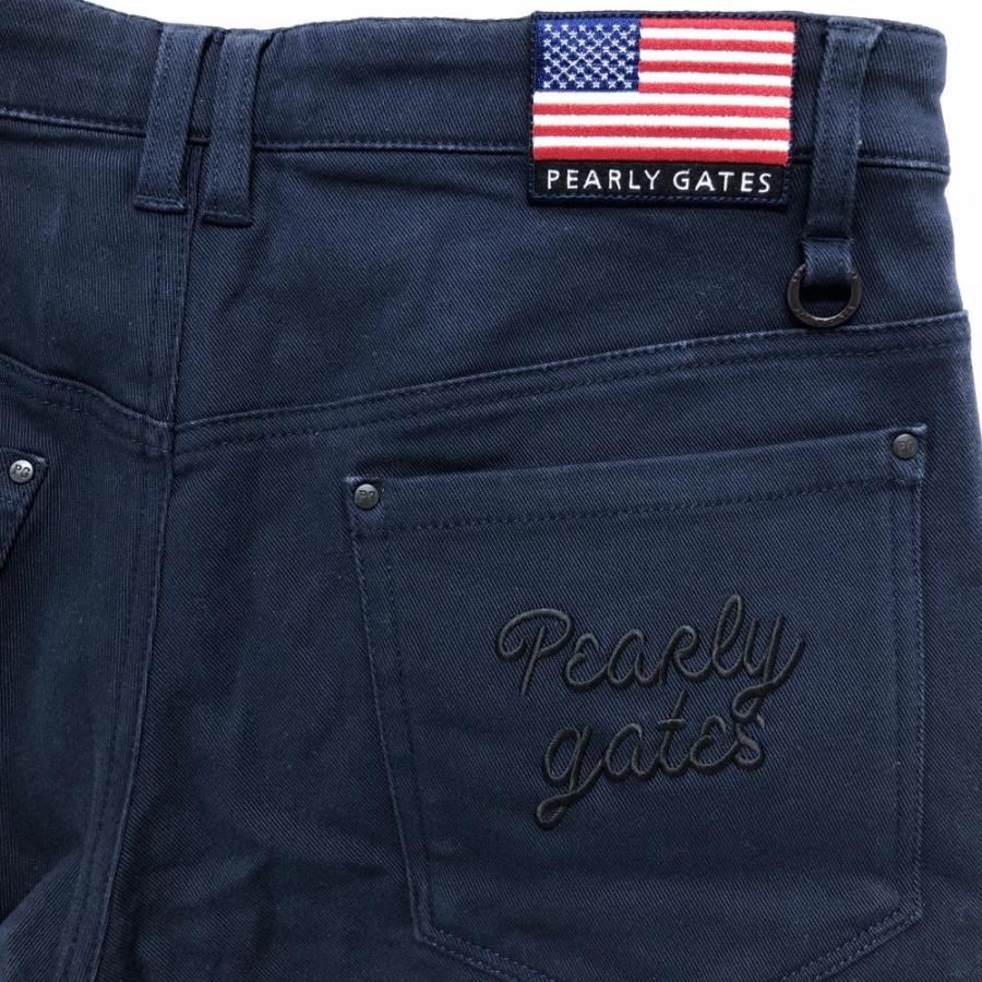 PEARLY GATES（パーリーゲイツ） パンツ ネイビー 裏起毛 星条旗